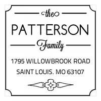 The Family Square Monogram Stamp,  Customise and order stamps online