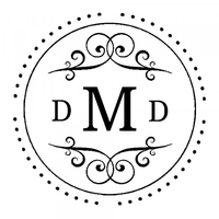 Three Initials Fancy Round Monogram Stamp,  Customise and order stamps online