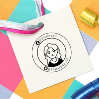 TikTok,  Snapchat Stamp Custom Social Media Stamp Business Logo Stamp 28in,  Customise and order stamps online