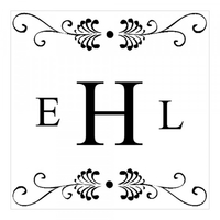 Traditional Style 3 Square Monogram Stamp,  Customise and order stamps online