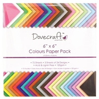 Trimcraft 6x6 Paper Pack Colours Value 72 Sheets