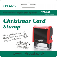 Trodat Customised Christmas Stamp Gift Card,  Customise and order stamps online