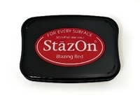 Tsukineko - Blazing Red StazOn Pad,  Customise and order stamps online