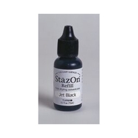 Tsukineko Jet Black Staz On Reinker