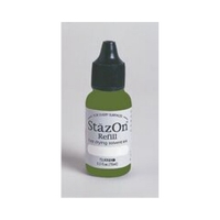 Tsukineko Olive Green Staz On Reinker
