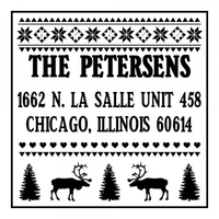 Ugly Christmas Sweater Square Monogram Stamp,  Customise and order stamps online