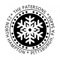 Unique Snowflake Round Monogram Stamp,  Customise and order stamps online