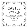 Vine Frame Square Monogram Stamp,  Customise and order stamps online