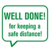 Well Done on keeping a safe distance Teacher Stamp 4933 23 x 23mm