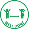 Well Done Social Distance Rule Teacher Stamp 4933 23 x 23mm