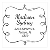 Whimsical Frame Square Monogram Stamp,  Customise and order stamps online