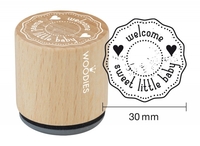 Woodies stamp welcome sweet little baby