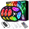 Elfeland 3*4M 5050 RGB LED Strip Light Non-Waterproof + Controller + Remote Control + 12V 5A Power Supply