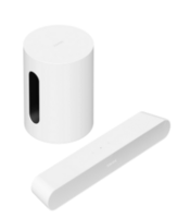 Sonos ray and sub mini in white