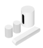 Sonos ray with sub mini and era 100 x2 in white