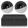 Sonos Wireless Amplifier with 2 x KEF Ci130QR In-Ceiling 2-Way Speakers