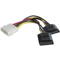 0.15m 2 x SATA Power Adapter Cable