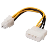 0.15m Internal Power Adapter Molex 4 Way to ATX P4