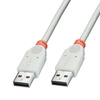 0.5m USB 2.0 Cable - Type A Male to A Male,  Grey