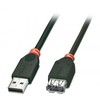 0.5m USB 2.0 Extension Cable - Type A Male to Female,  Black