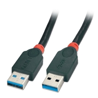 0.5m USB 3.0 Cable - Type A Male to A Male,  Black
