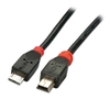 0.5m USB OTG Cable - Black,  Type Micro A to Mini B