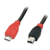 0.5m USB OTG Cable - Black,  Type Micro-B to Mini-B