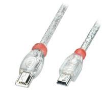 0.5m USB OTG Cable - Transparent,  Type Mini-A to Mini-B
