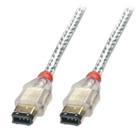 15m Premium FireWire Cable - 6 Pin Male to 6 Pin Male,  Transparent