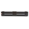 19" CAT5e 2U 32 Port RJ-45 Patch Panel,  Unshielded,  Black
