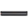 19" CAT5e 2U 48 Port RJ-45 Patch Panel,  Unshielded,  Black