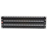 19" CAT5e 3U 72 Port RJ-45 Patch Panel,  Unshielded,  Black
