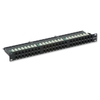 19" CAT6 1U 48 Port RJ-45 Patch Panel,  Unshielded,  Black