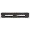 19" CAT6 2U 32 Port RJ-45 Patch Panel,  Unshielded,  Black
