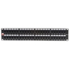 19" CAT6 2U 48 Port RJ-45 Patch Panel,  Unshielded,  Black