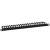 19" CAT6A 0.5U 24 Port RJ-45 Patch Panel,  Unshielded,  Black