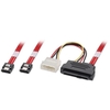 1m 2 x SATA (Latching) to SAS + 5.25" Power Cable