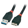 1m USB 3.0 Cable - Type A Male to Micro-B Male,  Black