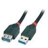 1m USB 3.0 Extension Cable - Type A Male to A Female,  Black