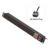 1U 4 Way UK Sockets,  Horizontal PDU with UK Plug