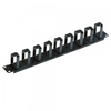 1U Horizontal Cable Management Panel with 9 Hoops