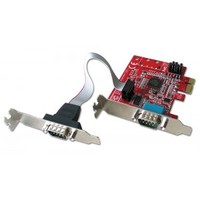 2 Port Low Profile Serial RS-232,  16C650,  128 Byte FIFO,  PCIe Card
