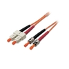 2m Fibre Optic Cable - ST to SC,  50/125m OM2