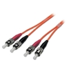2m Fibre Optic Cable - ST to ST,  50/125m OM2