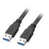 2m Flat USB 3.0 Cable - Type A Male to A Male,  Black