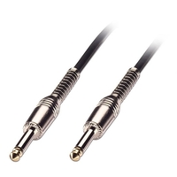 2m Guitar Lead - 1/4" Straight Jack to 1/4" Straight Jack,  Black