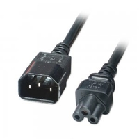 2m IEC C14 to C5 Cloverleaf Extension Cable