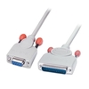 2m Serial Adapter Cable,  25 Way D Male to 9 Way D Female