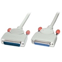 2m Straight Through RS-232 Serial Cable,  All Pins Connected,  (25DM/25DF)