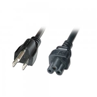 2m US Mains Plug to C5 Cable US 3 Pin Plug to IEC C5